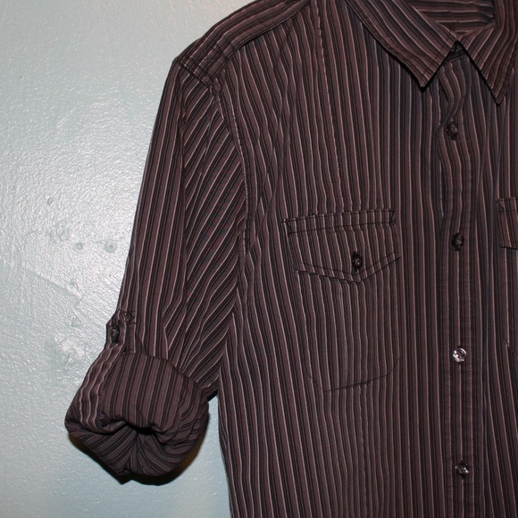 Structure Mens Causal Button Down Shirt - Picture 3 of 5